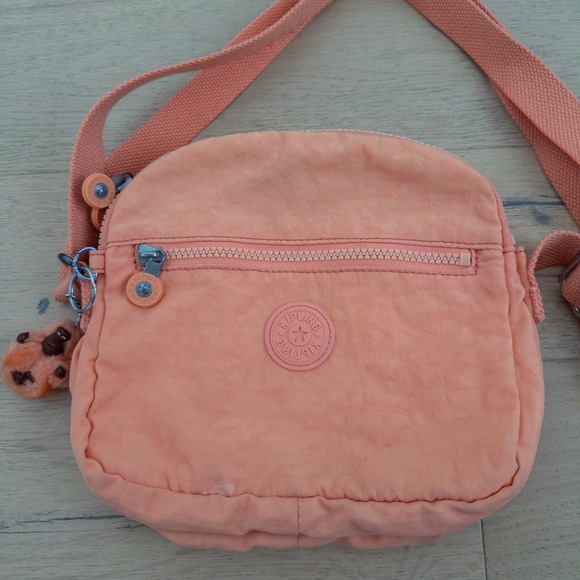 Kipling Bag Size OS Coral Crossbody‎ Nylon Monkey Charm Casual Travel Y2K Kids - Picture 3 of 6